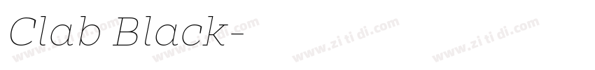 Clab Black字体转换